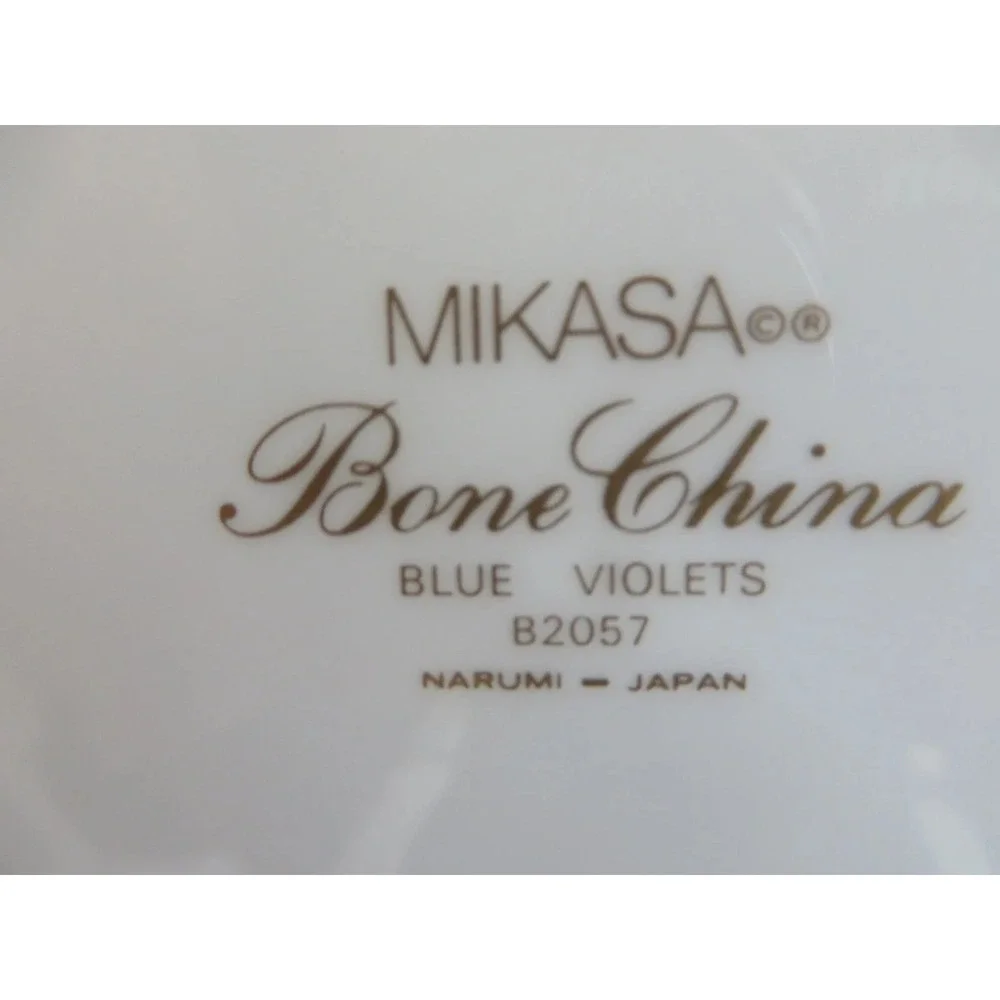 Mikasa Blue Violets Cake Plate W/ Serving Spatula Bone China Platter 11.5
